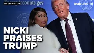 Nicki Minaj praises Donald Trump on stage