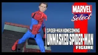 Diamond Select Spider-man Homecoming Disney Store Exclusive Unmasked Spider-man Figure Review!