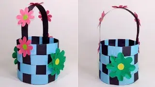 How to Make Beautiful Paper Basket in Easy Way | Paper Flower Basket | Jarine's Crafty Creation