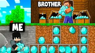 STEALING DIAMOND FROM My BROTHER In MINECRAFT ! Trolling Brother🤯🔥