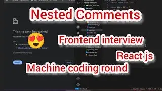 Frontend machine coding | nested comment in react js