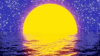 80's Retro Style Sunset Star-Field - 4K Relaxing Screensaver for Edits