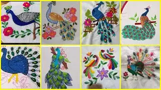 Latest peacock hand embroidery designs for dresses #embroidered #embroidery #diyembroidery #handwork