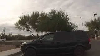 Parked at Desert Rain Cafe, Sells, AZ, leaving TOCA, 1 December 2014, GP010124