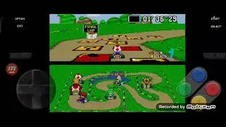 Jogando o Primeiro Super Mario Kart da Nintendo. (Mari Kart de Super Nintendo)