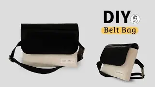 DIY Belt Bag with Flap | No Pattern Needed | Step-by-Step Tutorial