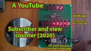 Make a YouTube counter using old LED displays & NodeMCU. Retro electronics look.