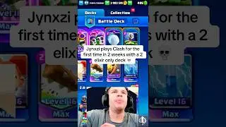 Jynxzi plays Clash for the first time in 2 weeks 💀 #jynxzi #clashroyale #clips