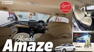 Honda Amaze Legato Seat Covers & GT10 LED Headlights Installed | Legato Car Lifestyle #amaze