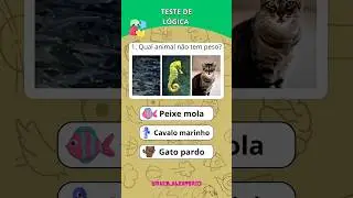 🤔 TESTE DE L&Oacute;GICA #perguntaserespostas #testedelogica #quiz #quizbrasil