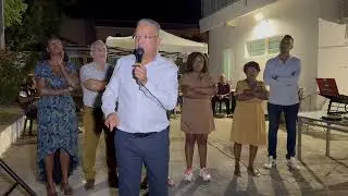 Cyrille Melchior en campagne pour Jean-Yves Morel