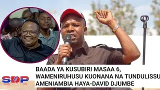 DAVIDI DJUMBE ASIMULIA ALICHOONGEA NA TUNDULUSSU LEO GEREZANI, PEKEE NDIO ALIYORUHUSIWA.