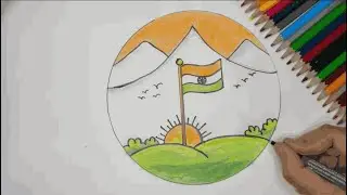 Indian Flag Drawing 🇮🇳 | Republic Day & Independence Day | Step by Step Easy