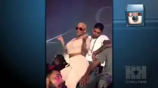 Amber Rose Caught Twerking on Chris Brown In The Club