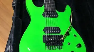 Carvin Kiesel 7 string with piezo dc 700 racing green showing