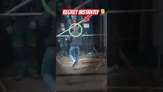 This Man Tried Challenging Construction Workers and Got Mixed Like Cement