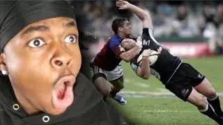 American Reacts To The Most BRUTAL Sport In The World | Rugby's Biggest Tackles & Crazy Skills