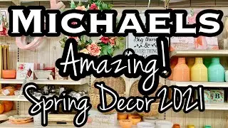 MICHAELS SHOP WITH ME SPRING DECOR 2021 &bull; LOVE!