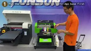1.5 Install the ink cartridge and tube (for 2019 green DTG printer)
