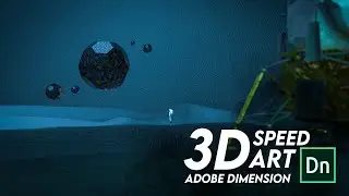 Adobe Dimension Speed Art Using Stock 3D Models Only