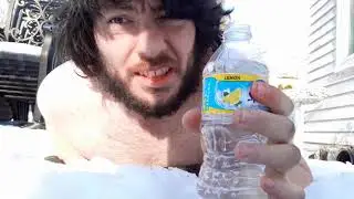 Nestle Splash lemon water review ( shirtless in the snow )