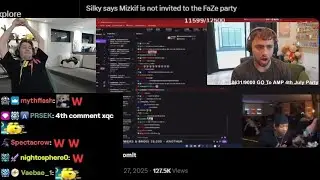 xQc отреагировал на запрет Silky на участие Мизкифа в вечеринке FaZe 4th of July и ответ Мизкифа