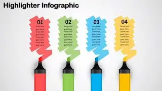 Create Highlighter Infographic on PowerPoint ||