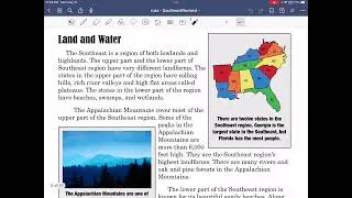 Southeast region: land & water
