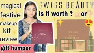 Swiss beauty festive secrets makeup kit review,Swiss beauty makeup review,Swiss beauty makeupkit 985