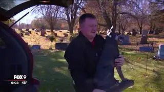 K9 statue returned to grave