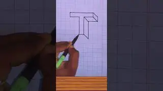 3D Drawing | Wellerman | ' T ' Drawing | Drawing 28 | #viral #youtube #omstudio #shorts