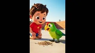 A Beautiful Friendship Between a Child and a Parrot 🦜 | Short Moral Story in English #kidsstory #