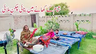 Mud House Shaam Ka Khana 🏘️🍜🍗 II Chicken Malai by Village Woman