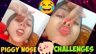 piggy🐖nose challenges😂funny video🐷most requested video🤣