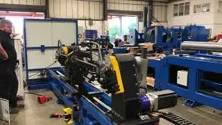 Our twin-head tube bending machine in action.