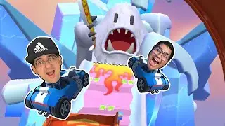 ENTRAMOS NA PISTA HOT WHEELS DO YETI GIGANTE NO STUMBLE GUYS!!