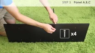 How to Assemble Furinno 12221 Parsons Staggered Cube Bookcase with 6-Shelves