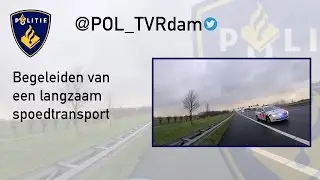 Politie #PRO247 begeleiding van een langzaam spoedtransport
