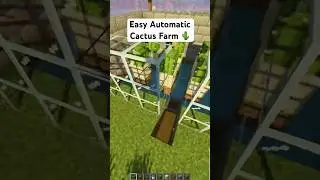 Easy Automatic Cactus Farm in Minecraft! #viral #minecraftbuilding #minecraft #minecrafttutorial