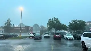 Heavy raining 🌧with thunder in Kansas Overland Park #raining #kansascitykansas #hoodtime #thunder