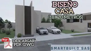 DISE&Ntilde;O CASA (10X20 metros) * Incluye PLANOS PDF y DWG| Smart Build 🏙️