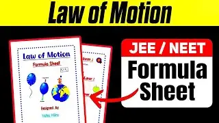 Class 11 Physics Formula Sheet of Laws of motion | Class 11th Physics chapter 5 | @Notes_Mitra