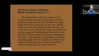 TN 101, Arts and Crafts Session 3: Tennessee Chairmakers: Richard (Dick) Poynor and Curtis Buchanan