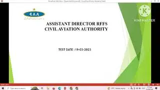 Assistant Director RFFS CAA (EG-01)||AD ATC ||Past Paper 2023||Test Held on 19-03-20233 ||CAA past P