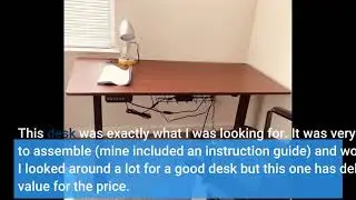 SHW 55-Inch Large Electric Height Adjustable Computer Desk, 55 x 28 Inches, Oak