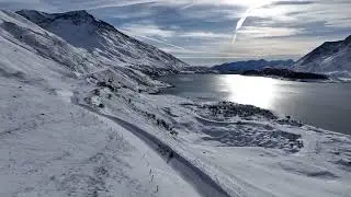 Vall&eacute;e enneig&eacute;e et lac gel&eacute; - Course de chiens de traineaux, La Grande Odyss&eacute;e VVF 2024
