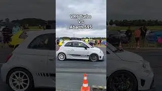 Und auf einmal sp&uuml;rte der Abarth nur einen Luftzug  1/4 Mile Battle #efrgermany #dragrace