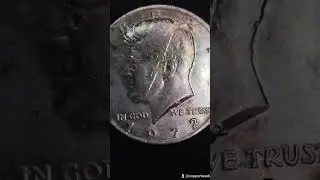 Half Dollar Rainbow Toned Coins #coins #coinrollhunting #shorts