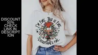 Anxiety Christmas Shirt Everything Is Fine T-Shirt Inside Out Emotions Tee Mental Health Christmas S