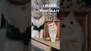 Custom Cat Portrait Link in Bio#pets #cute #cat